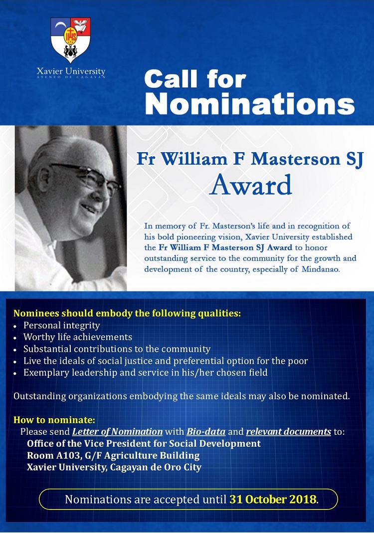 Fr William Masterson Award 2018 FINAL
