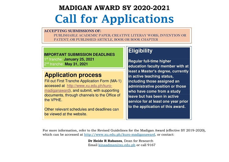 1Madigan Award 2020 Call for Application 1