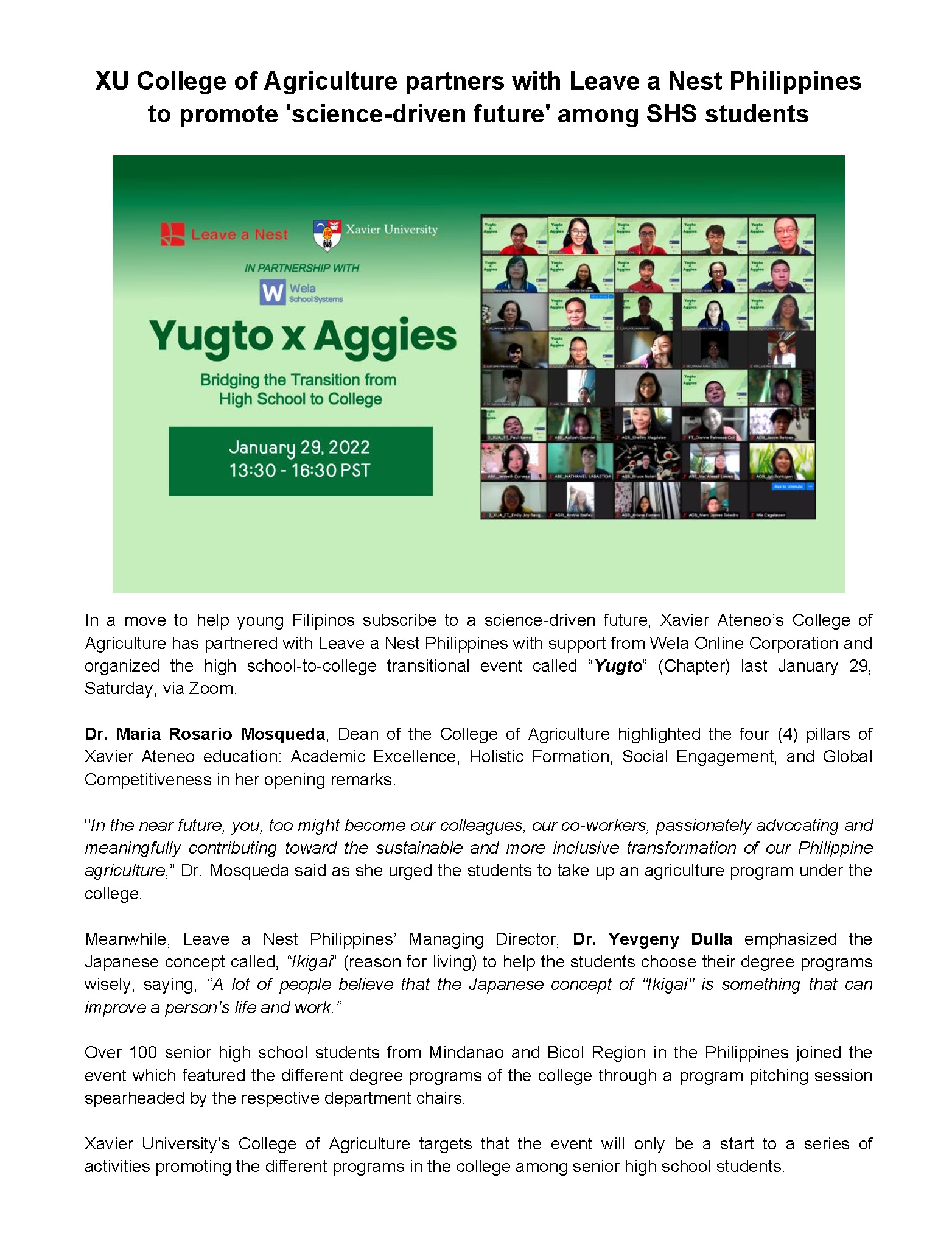 20220211 Yugto Post event News Release Revised for XUCA