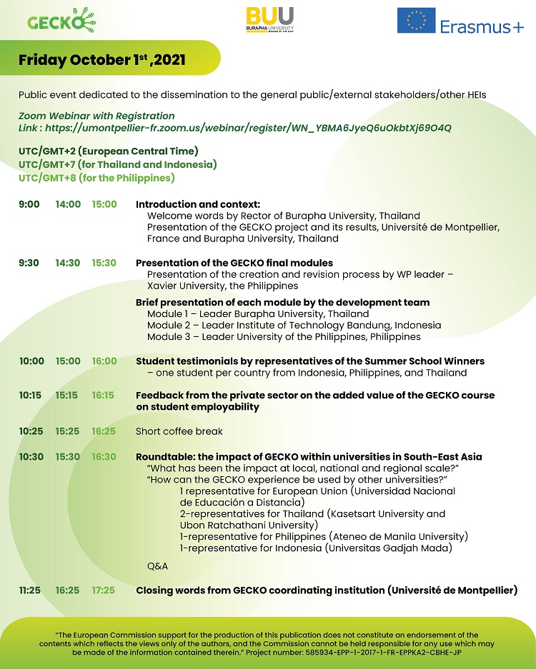 GECKO Project Final Conference Programme