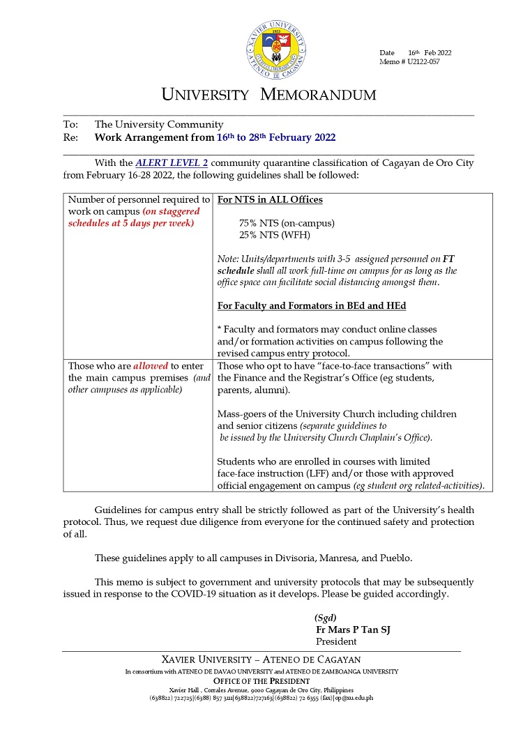 U2122 057 220216 Work Arrangement for Feb 16 28 2022 page 0001 Copy