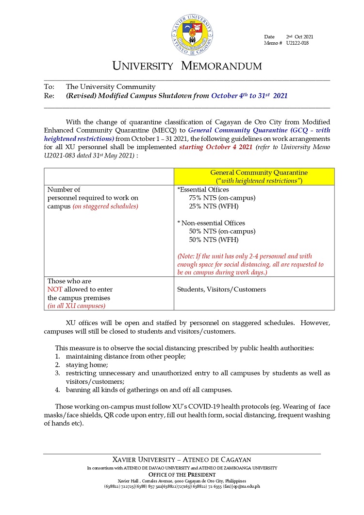 U2122 018 211002 Revised Modified Campus Shutdown from Oct 4 31 2021 page 0001