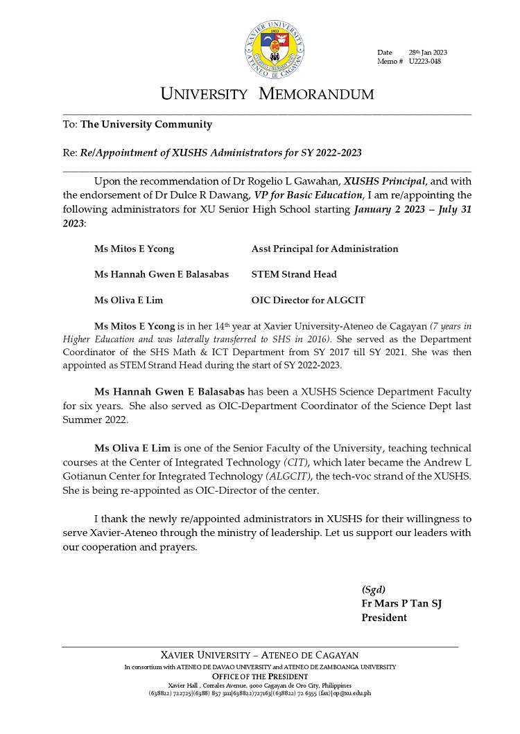 U2223 048 230128 Appointment of SHS Administrators page 0001 Copy