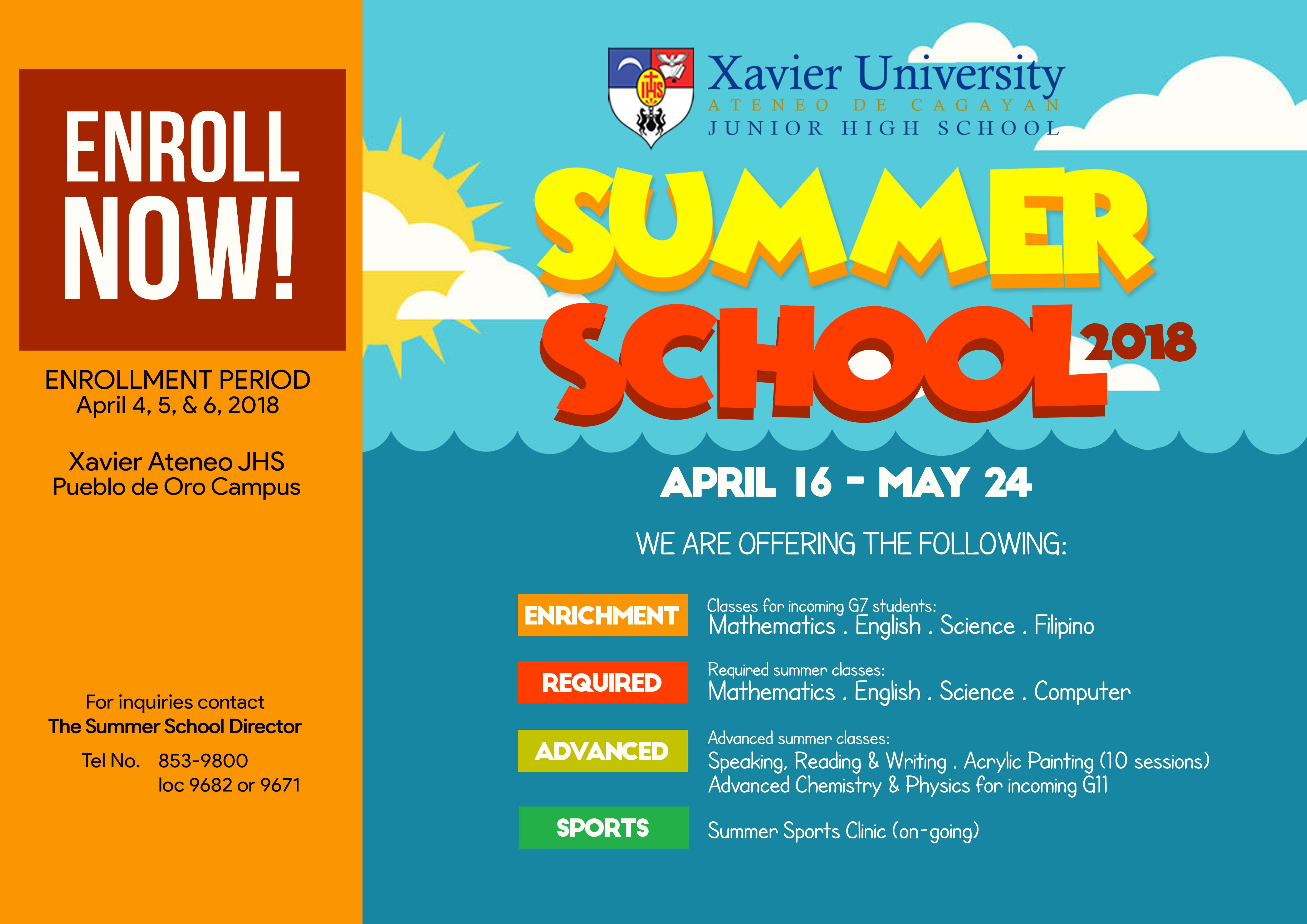 Xavier University Xavier Ateneo JHS Summer School 2018