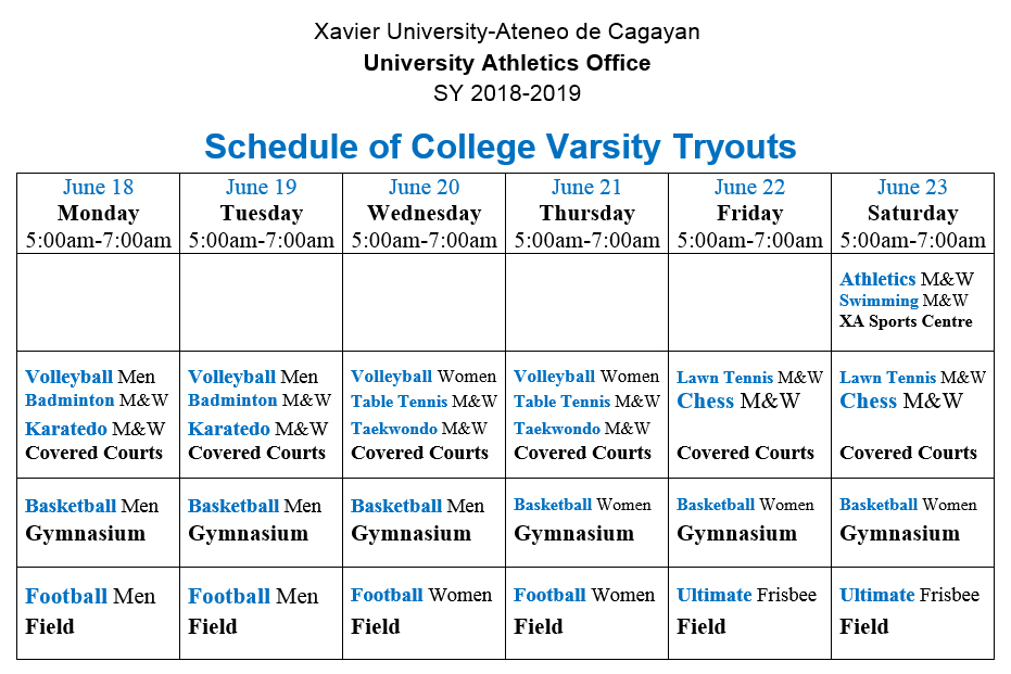 newSchedule of College Varsity Try outs2
