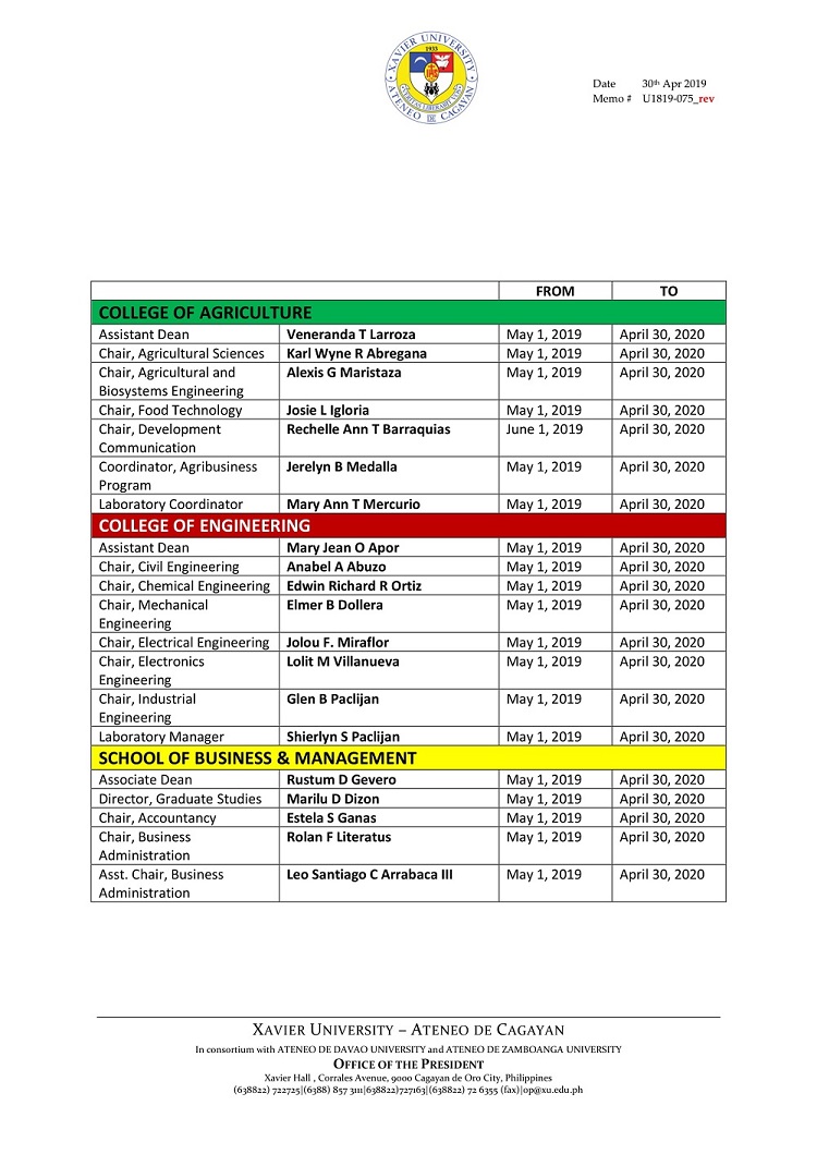 U1819 075rev 190430 Higher Ed Appointments 2