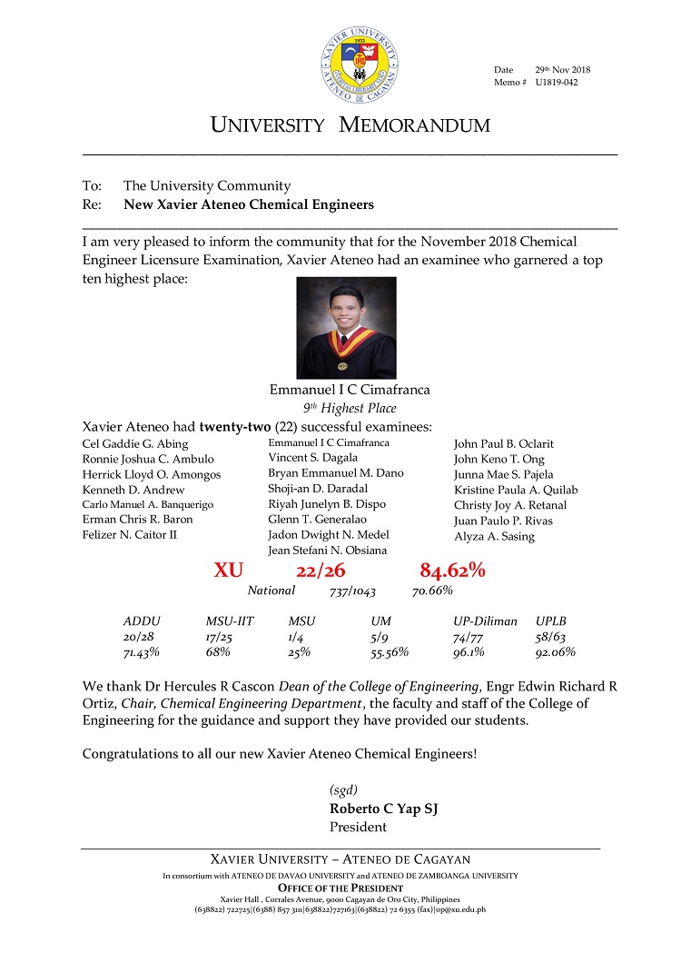 U042 181129 New XU Chemical Engrs 1