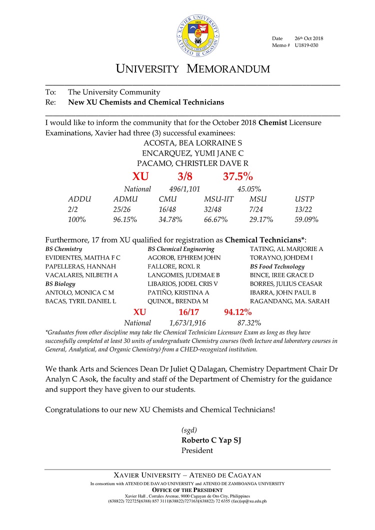 U030 181026 New XU Chemists Chemical Technicians 1