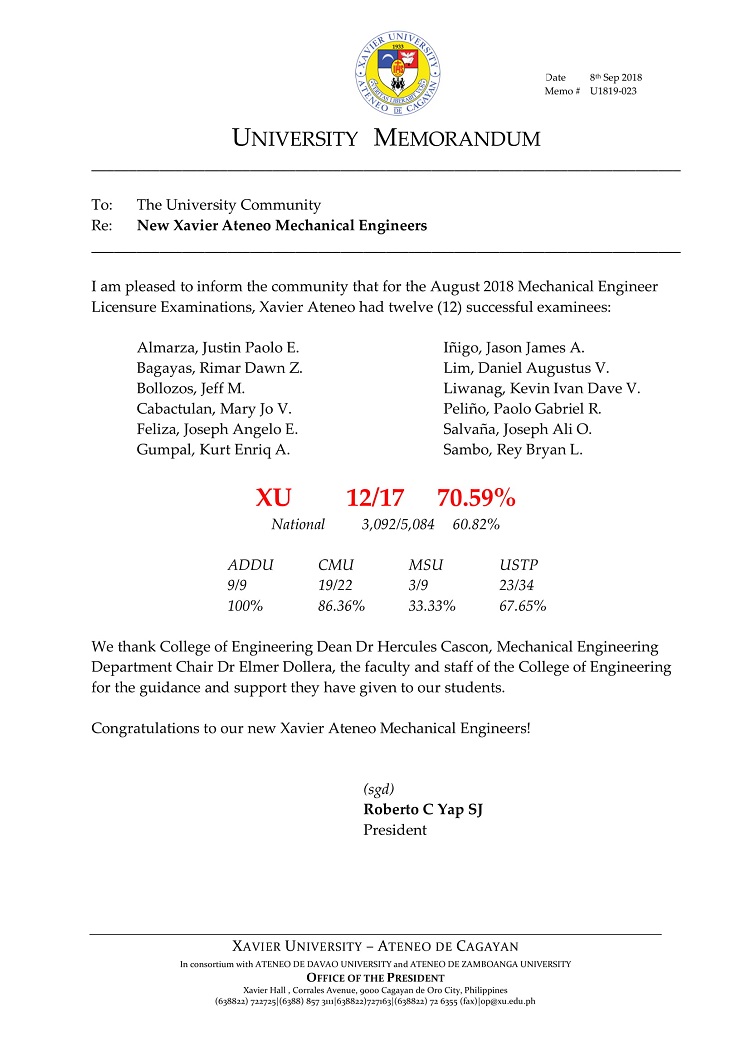 U023 180908 New XU Mechanical Engrs 1