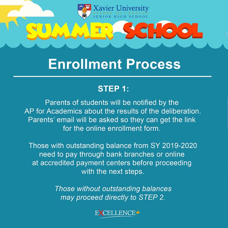 Xavier University JHS ONLINE SUMMER SCHOOL 2020