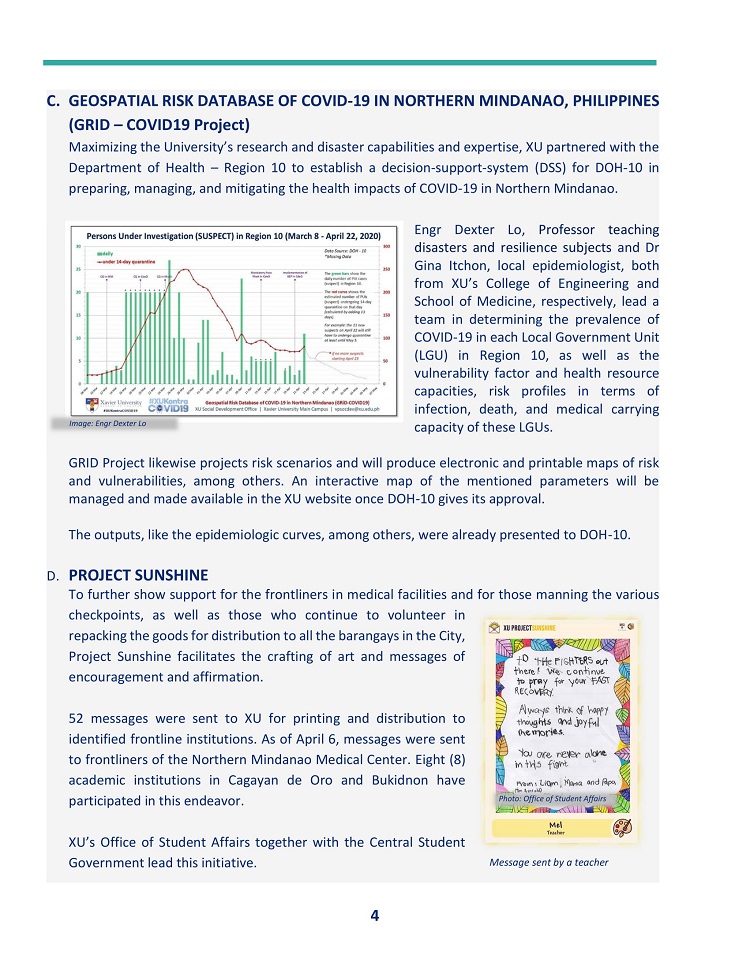 Updates on XUKontraCOVID19 response as of 25 April 2020 4