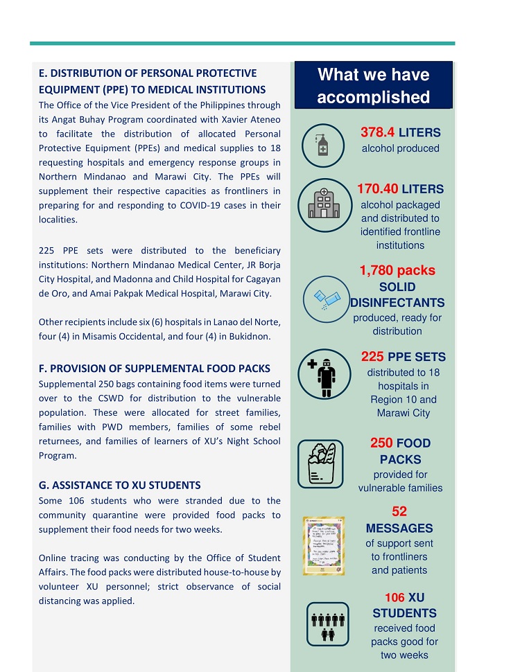 Updates on XUKontraCOVID19 response as of 25 April 2020 5