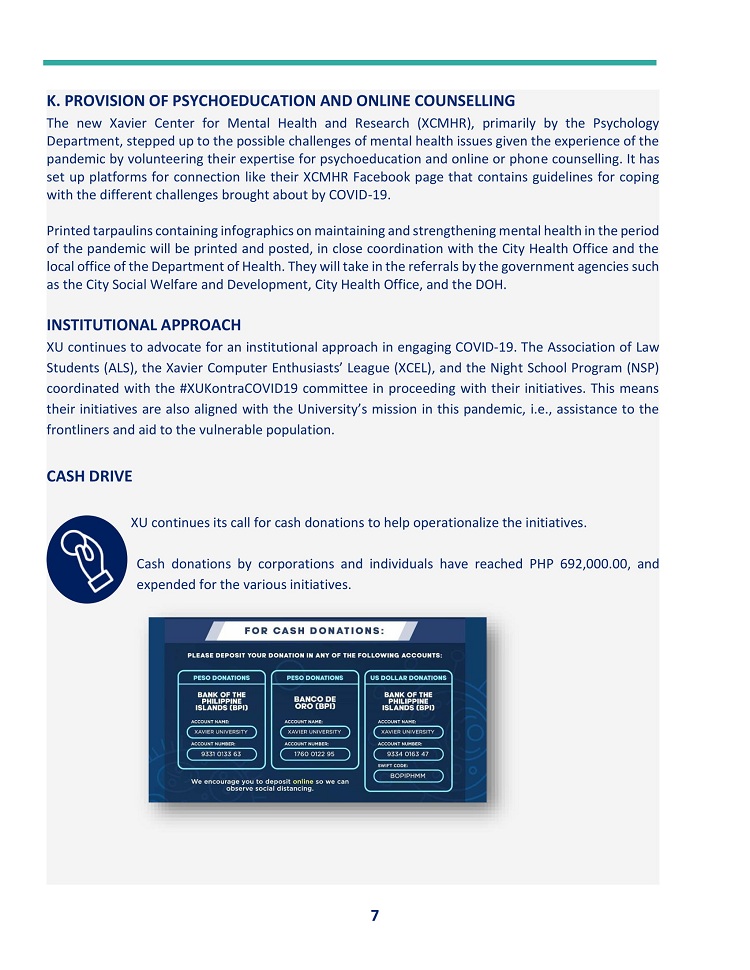 Updates on XUKontraCOVID19 response as of 25 April 2020 7