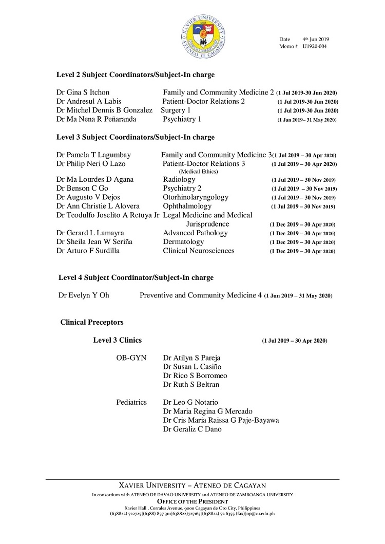 U1920 004 190604 Appointments JPRSM 2