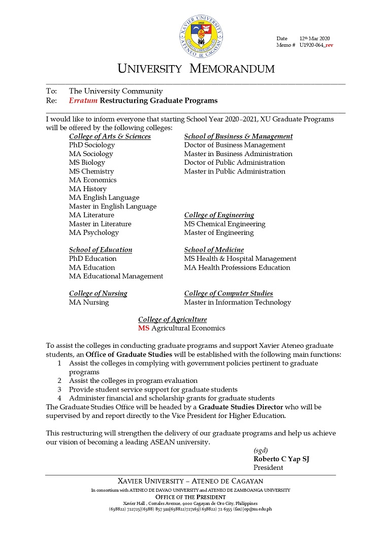U1920 064rev 200312 Restructuring Graduate Programs page 0001