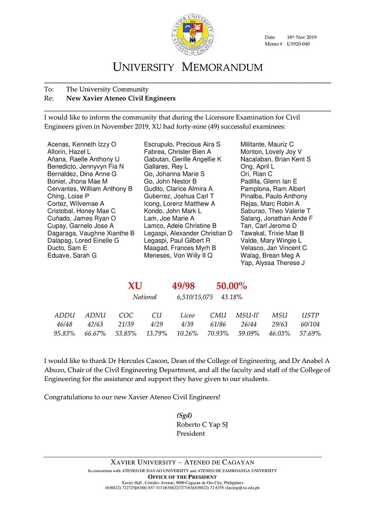 U1920 040 191118 New XU Civil Engrs 1
