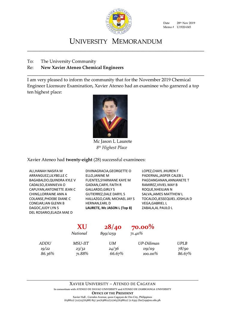 U1920 045 191128 New XU Chemical Engrs 1