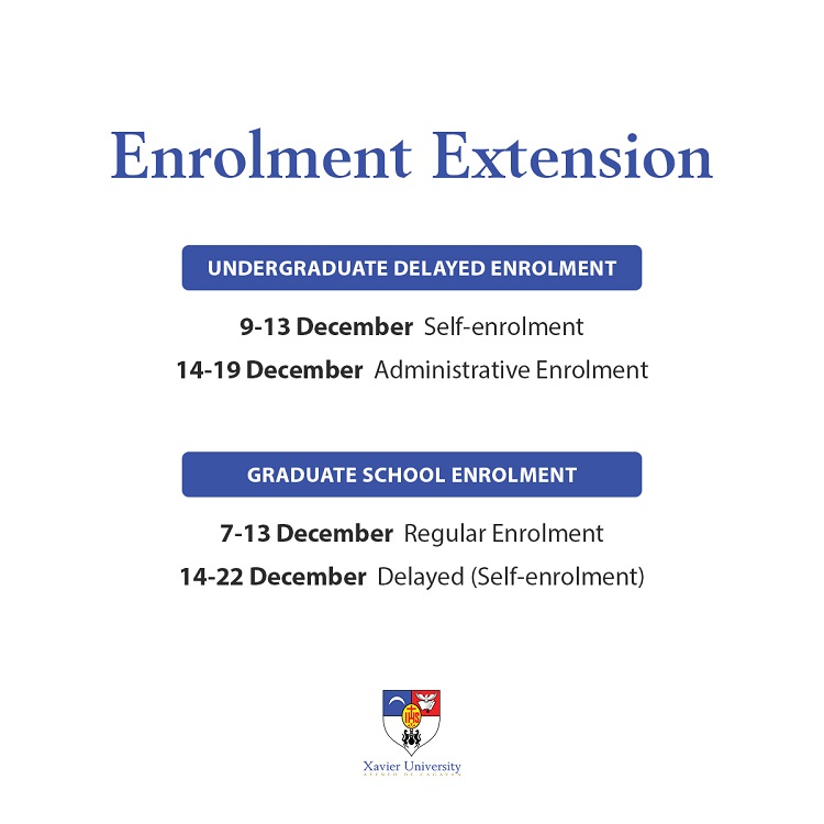 J 2nd Semester Enrolment Extension