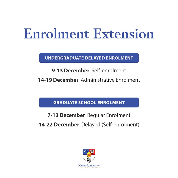 J 2nd Semester Enrolment Extension