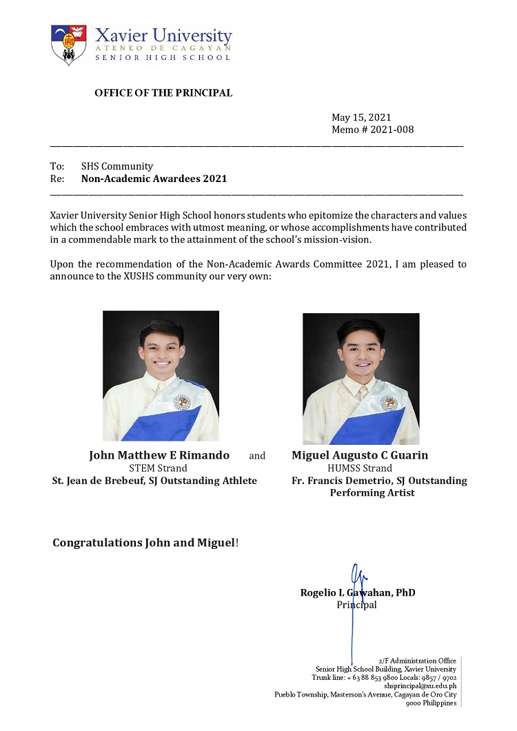 Memorandum 2021 008 Non Academic Awardees 2021 page 0001