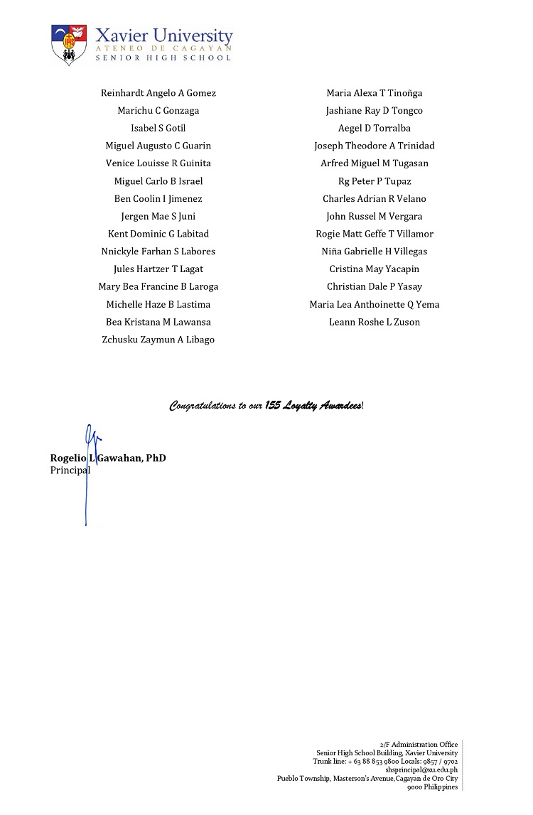 Memorandum 2021 010 Loyalty Awardees page 0003