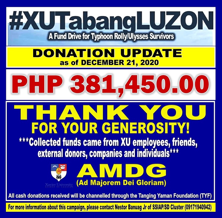 XUTabangLuzon Donation Update1