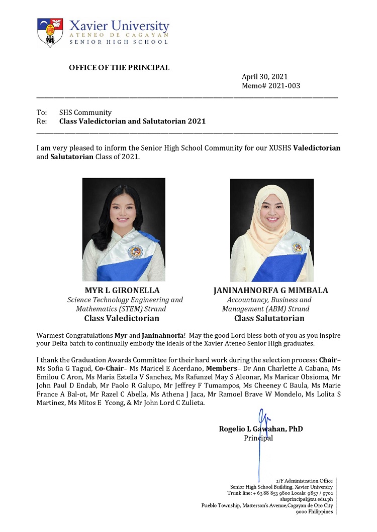 Memorandum 2021 003 CLass valedictorian and Salutatorian 2021 page 0001