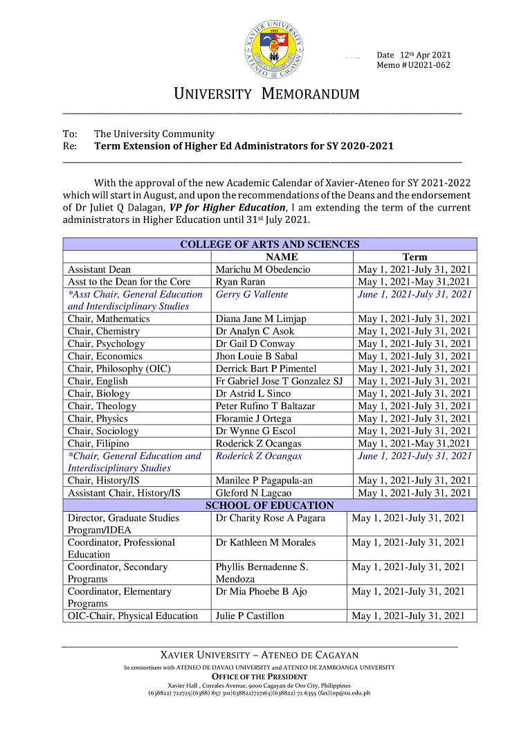 U2021 062 210412 Term Extension of HEd Administrators for SY 2020 2021 1