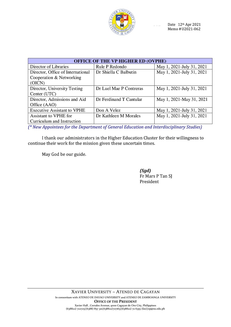 U2021 062 210412 Term Extension of HEd Administrators for SY 2020 2021 3