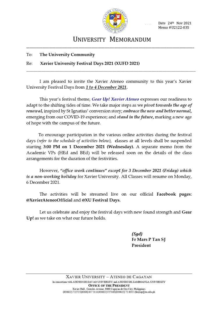 U2122 035 211124 Xavier University Festival Days 2021 XUFD 2021 page 0001