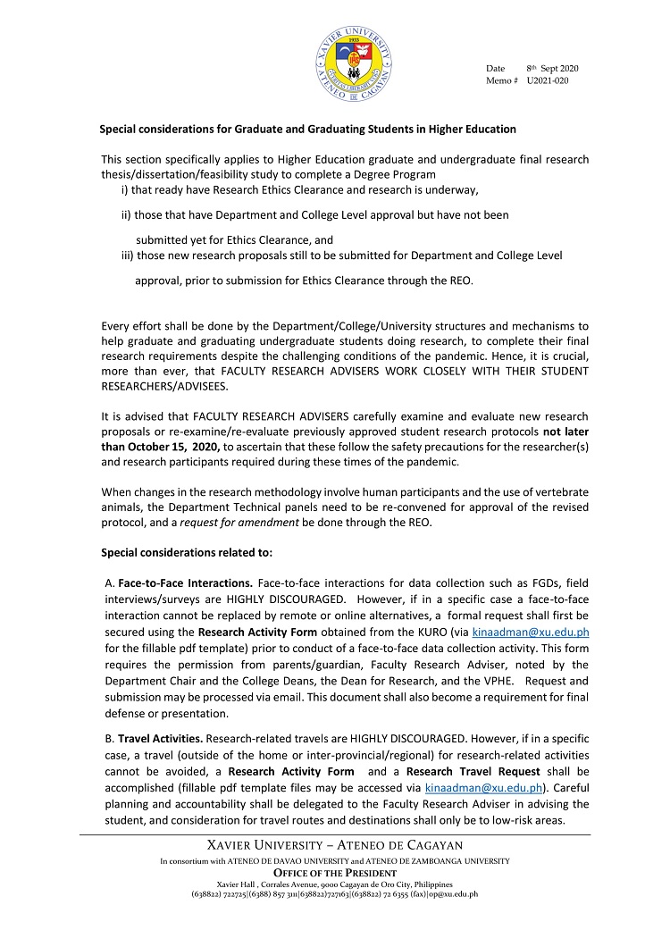 U2021 020 200908 Interim Guidelines for Continuing Research 06