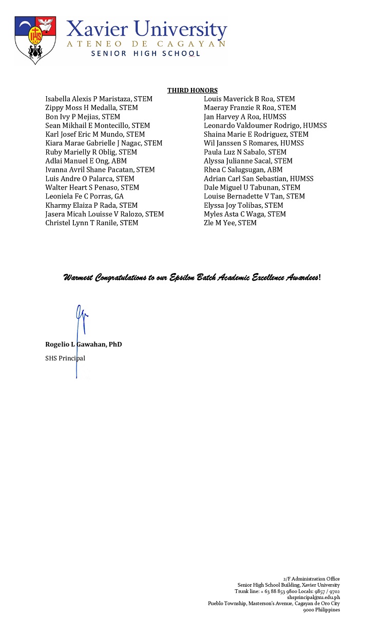 Memorandum 2122 015 Commencement Academic Excellence Awardees 2022 page 0003