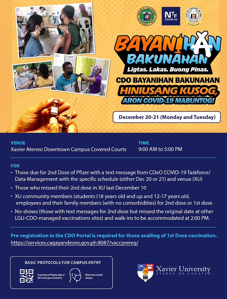 Bayanihan Bakunahan Roll out at XU 2