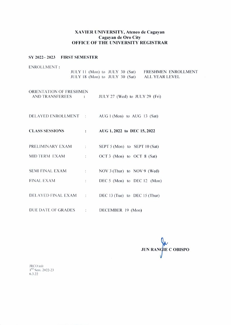 School Calendar revised Higher Education AY 2022 2023 page 0002