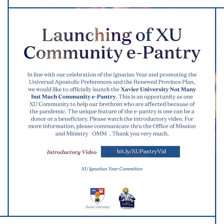 Launching of XU Community e Pantry