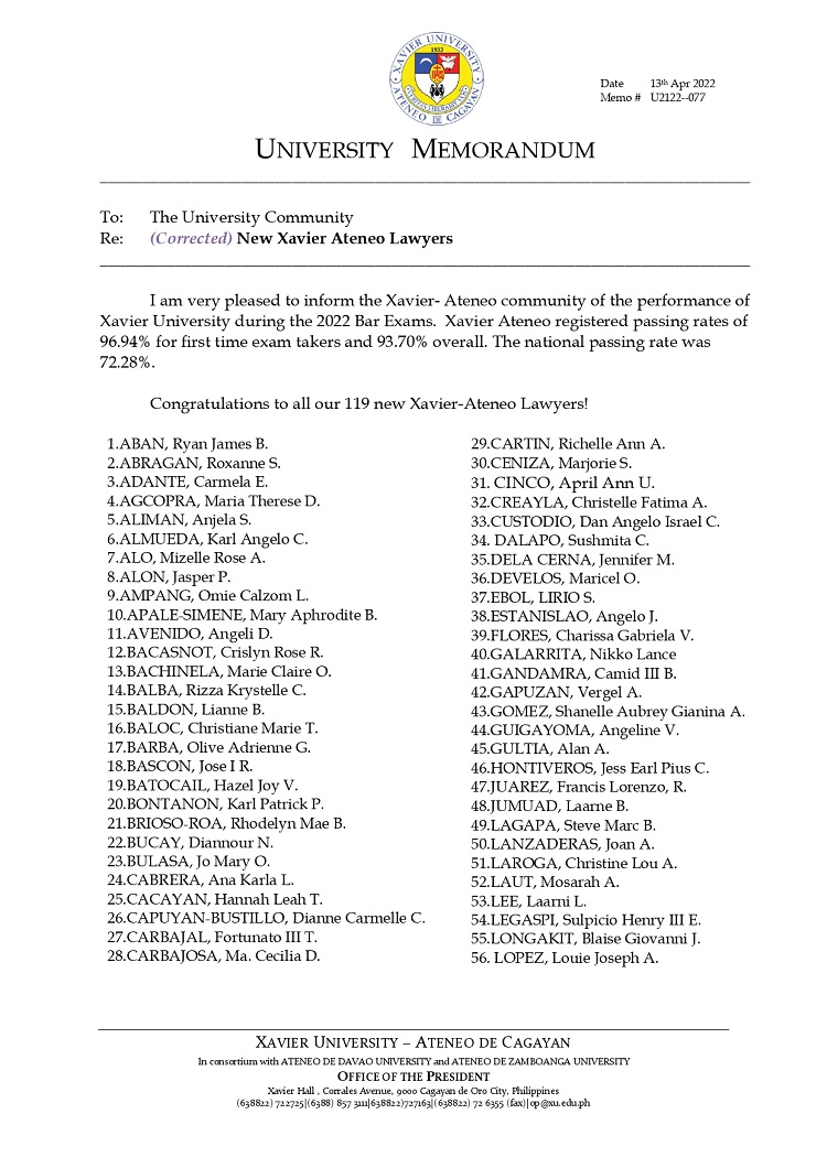 U2122 077 220413 Corrected New Xavier Ateneo Lawyers page 0001