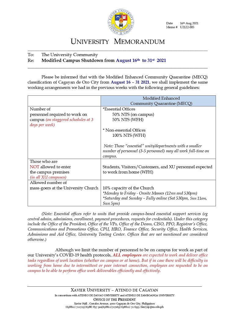 U2122 005 210816 Modified Campus Shutdown from August 16 31 2021 page 0001