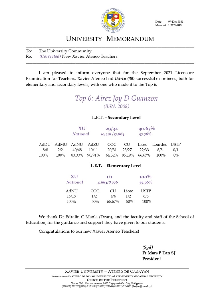 U2122 040 211209 Corrected New Xavier Ateneo Teachers page 0001