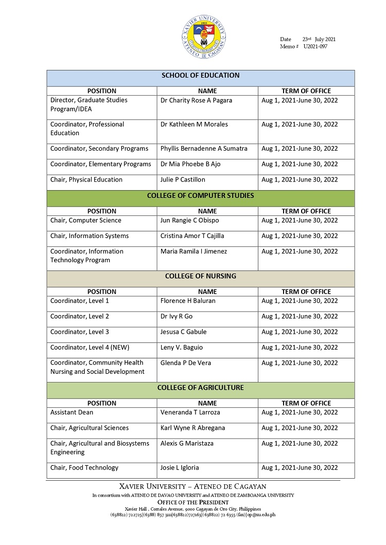 U2021 097 210723 Re Appointment of Higher Education Administrators SY 2021 2022 page 0002