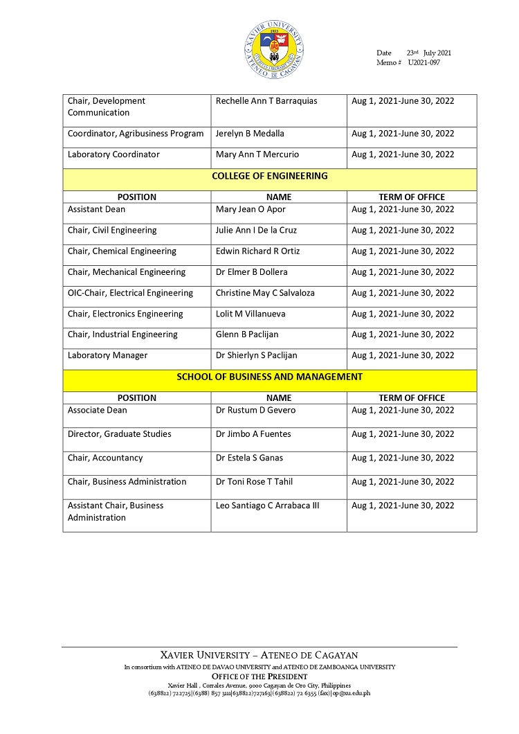 U2021 097 210723 Re Appointment of Higher Education Administrators SY 2021 2022 page 0003