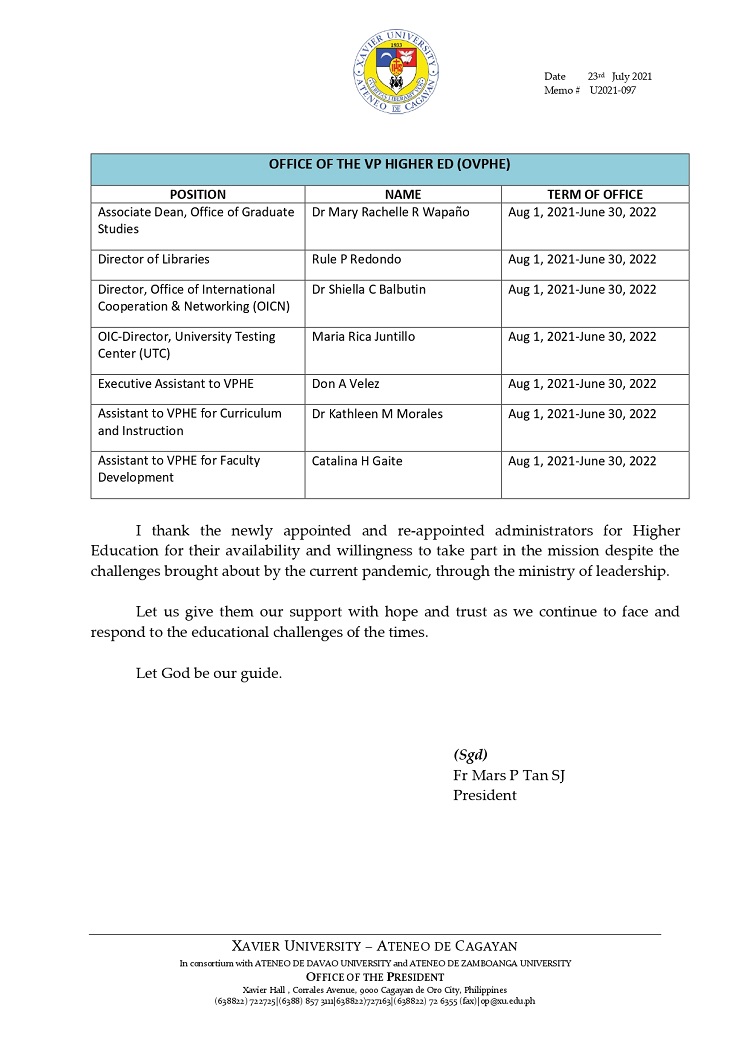 U2021 097 210723 Re Appointment of Higher Education Administrators SY 2021 2022 page 0004