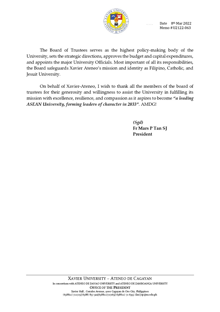 U2122 063 220308 Re Elected Xavier Ateneo Trustees page 0002