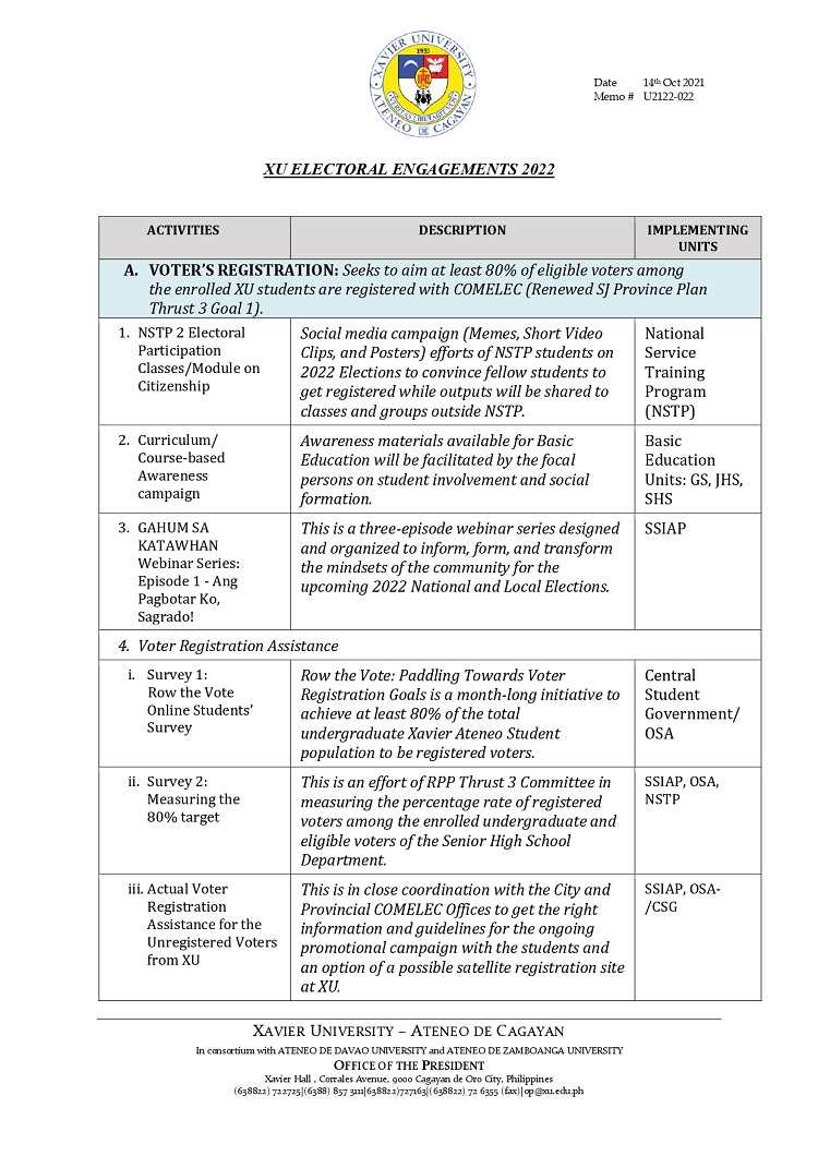 U2122 022 211014 XU Electoral Engagements 2022 page 0002