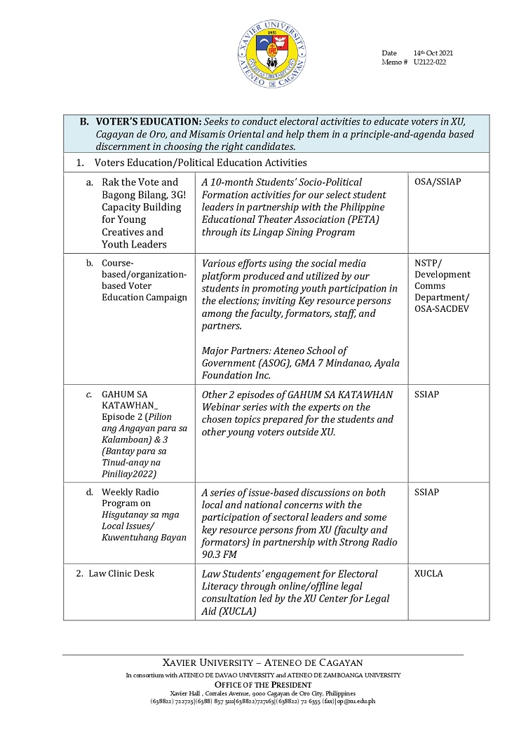 U2122 022 211014 XU Electoral Engagements 2022 page 0003