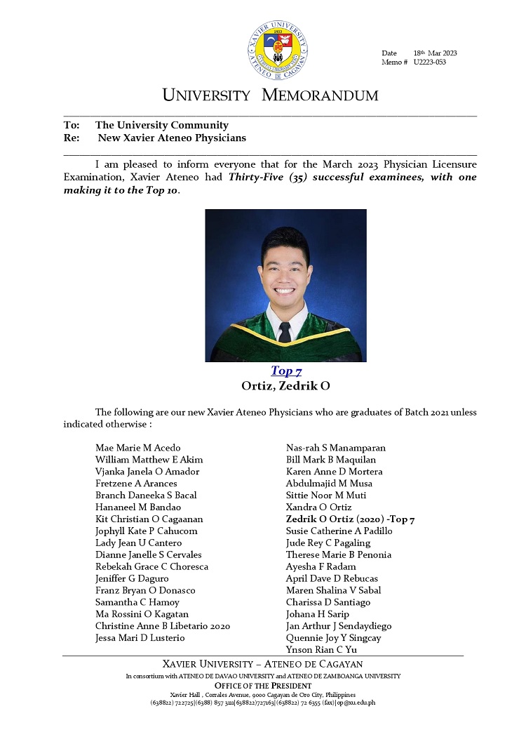 U2223 053 230318 New Xavier Ateneo Physicians page 0001