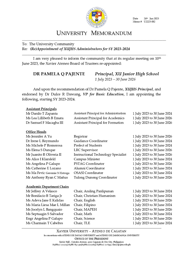 06242023.Web.U2223 082 230624 ReAppointment of XUJHS Administrators SY 2023 2024 page 0001
