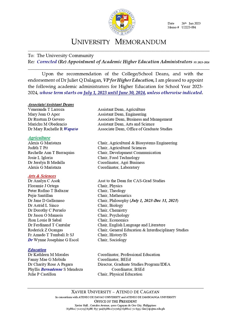 06272023.UpdtWeb.U2223 084 230626 Corrected ReAppointment of Higher Education Academic Administrators SY 2023 2024 page 0001