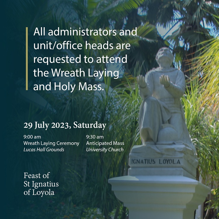 07272023.Web.Feast of St Ignatius of Loyola Reminder