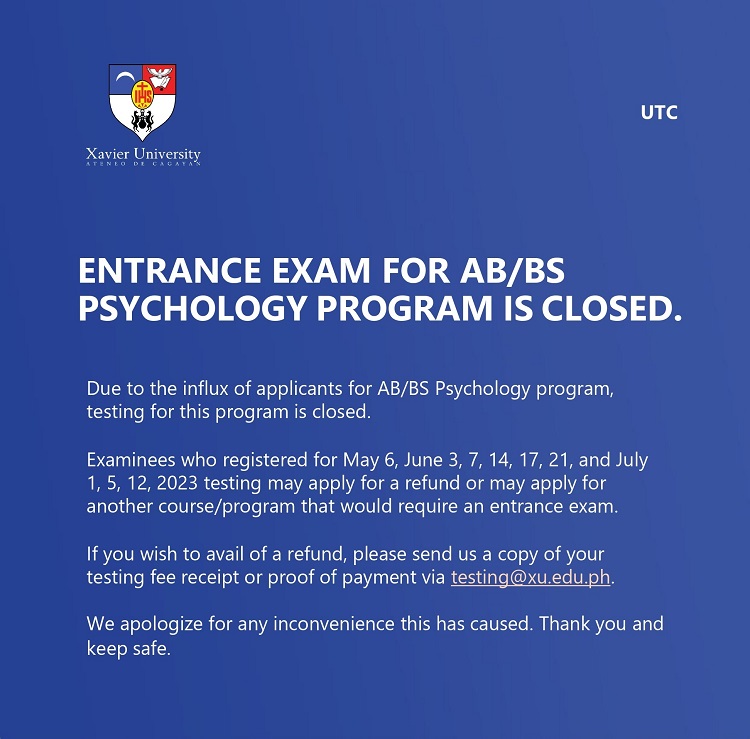 xavier-university-university-testing-dates