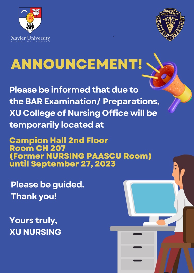 09162023.Web.XU NURSING TEMPORARY OFFICE ANNOUNCEMENT